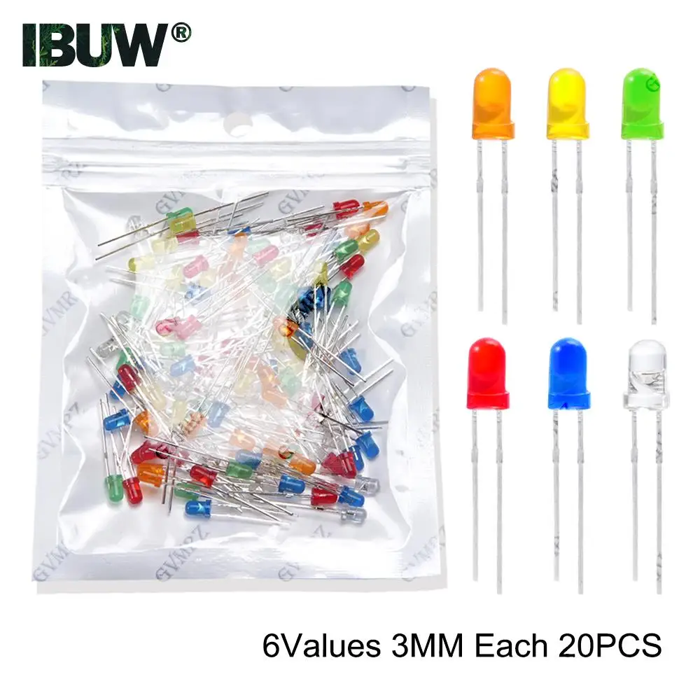3MM 5MM Leuchtdioden Elektronik-Kit F3 F5 LED-Dioden-Sortiment-Kit – Bild 6