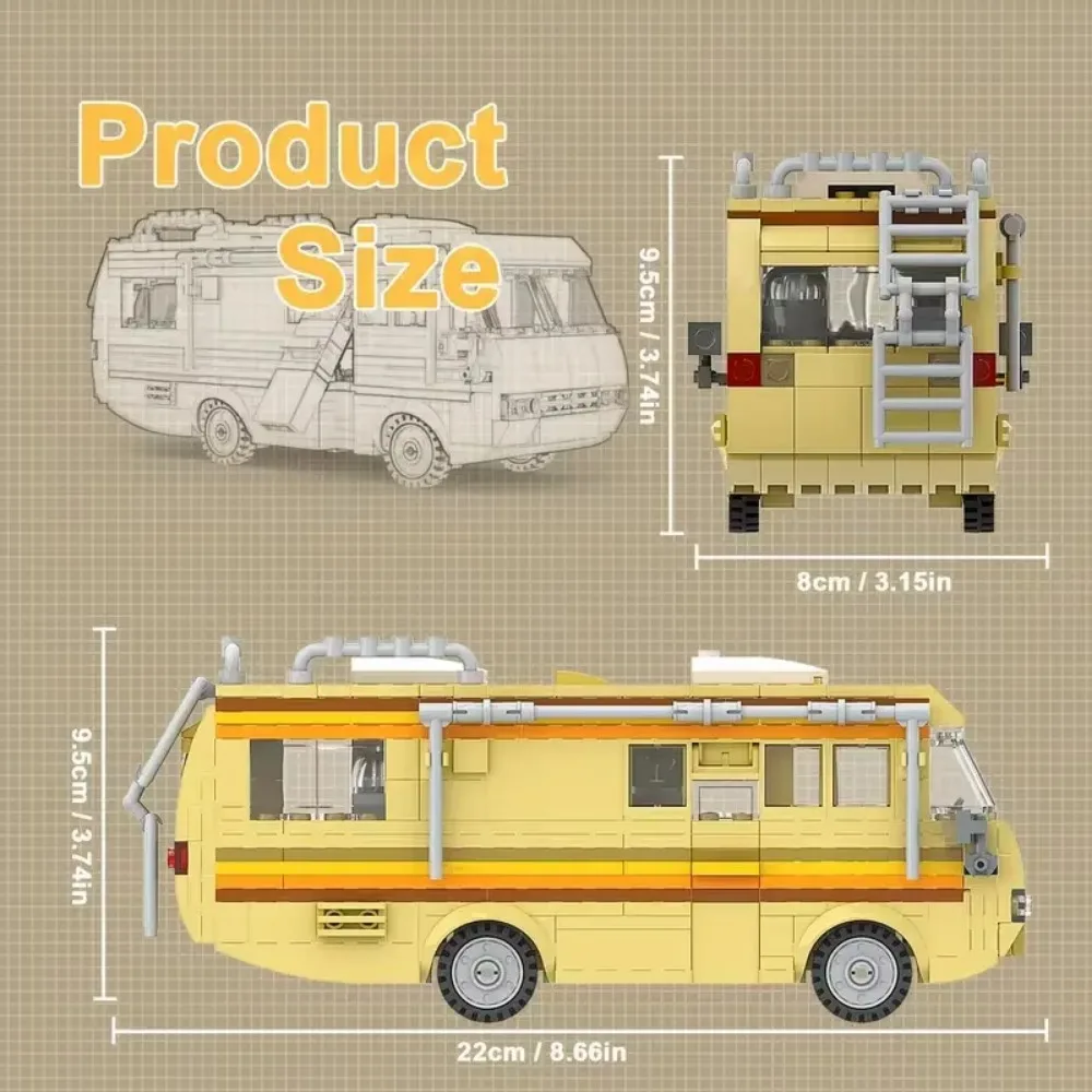 MOC Breaking Bad Kochen Labor RV Auto Bausteine Kit (360 Stück) – Bild 2