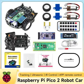 Raspberry Pi Pico2 Roboterauto DIY Roboter-Elektronik-Kit Bildung MicroPython-Programmierung für Teenager