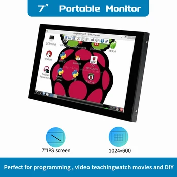 Raspberry Pi 7 Zoll ohne Touch-Bildschirm IPS 1024 x 600 HD LCD HDMI-Display für RPI 4B 3B+ 3B PC