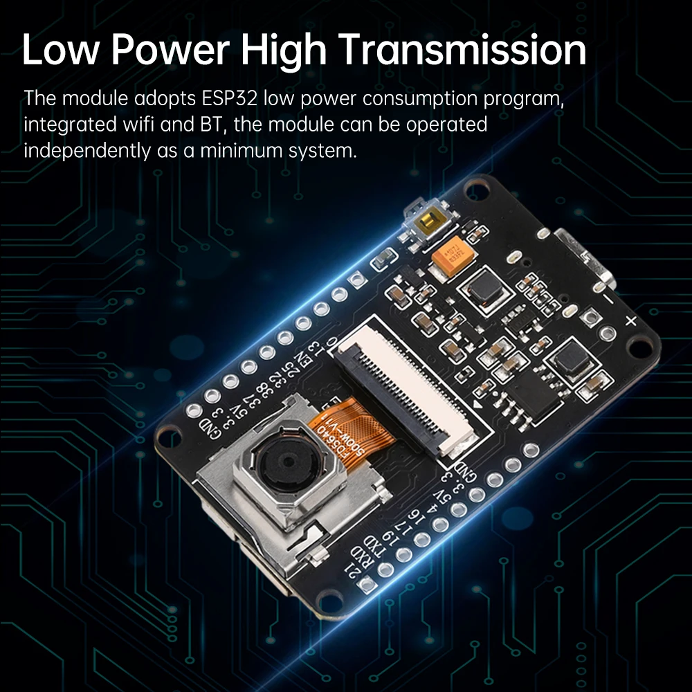 OV5640 ESP32 CAM Kameramodul-Kit Autofokus AF-72mm2,4 GHz WiFi – Bild 5
