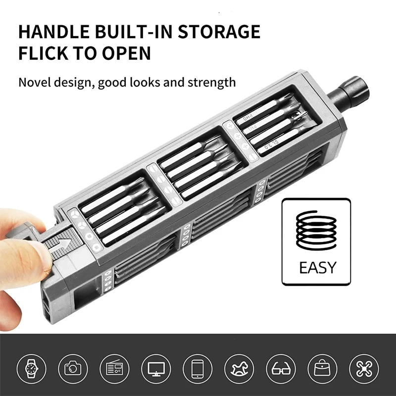 Präzisions-Schraubendreher-Set, 8, 32, 43, 46-in-1, Torx-Sechskant – Bild 3