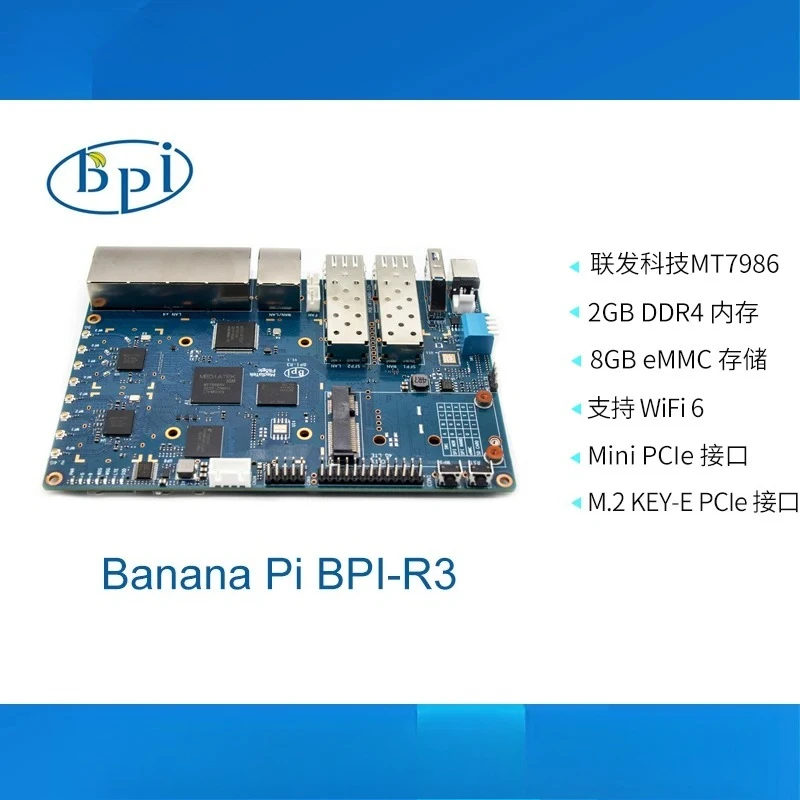 Banana Pi BPI R3 BPI-R3 Board mit MediaTek MT7986 (Filogic 830) – Bild 2