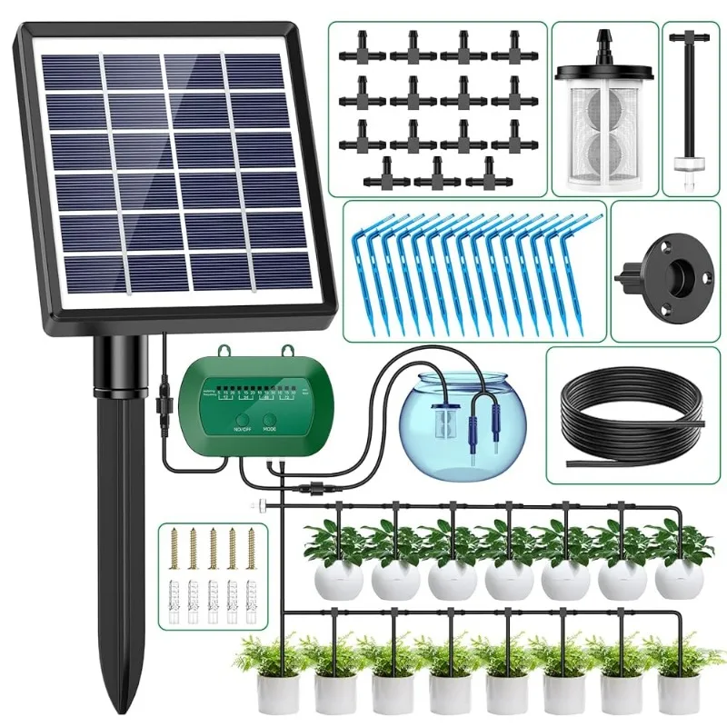 Intelligentes Solarbewässerungsset 6V 2W mit eingebauter 1800mAh Batteriebewässerung für Topfpflanzen DIY