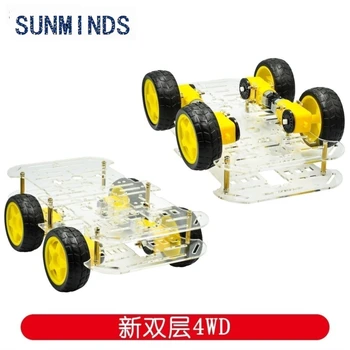 DIY Vermeidung tracking Motor Smart Roboter Auto Chassis Kit Geschwindigkeit Encoder Batterie Box2WD