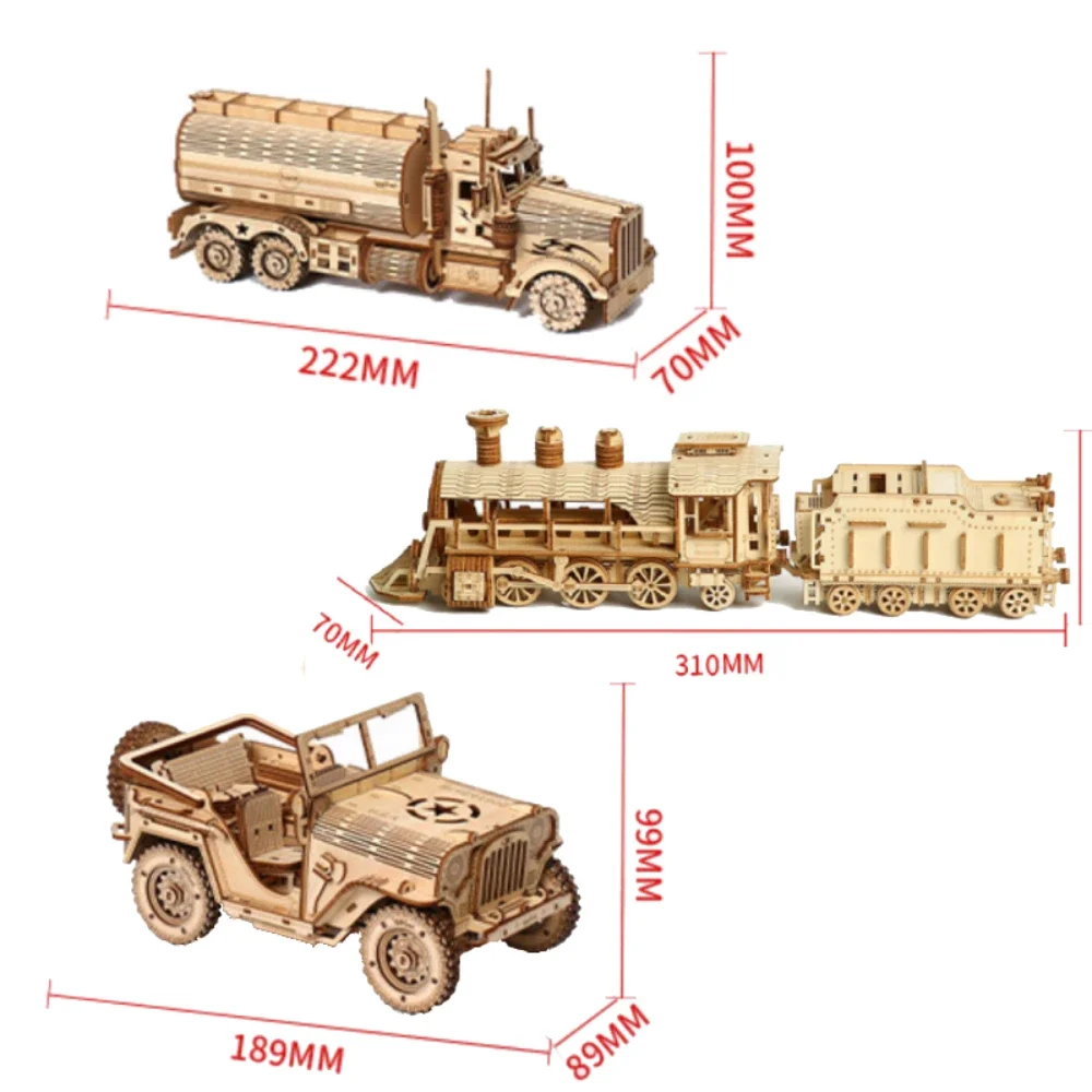 3D Holz Bausteine Spielzeug Kits DIY Montessori Pädagogisches Bau – Bild 6