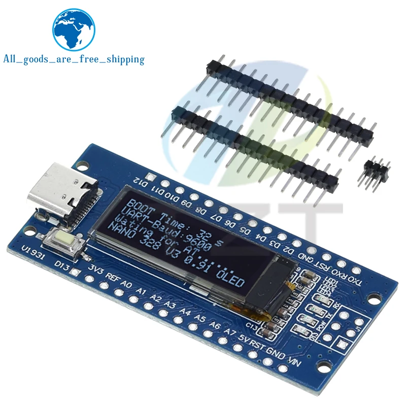 Nano V3.0 Atmega328P Ch340C Eingebautes 0,91" Oled-Display 128*32 – Bild 3