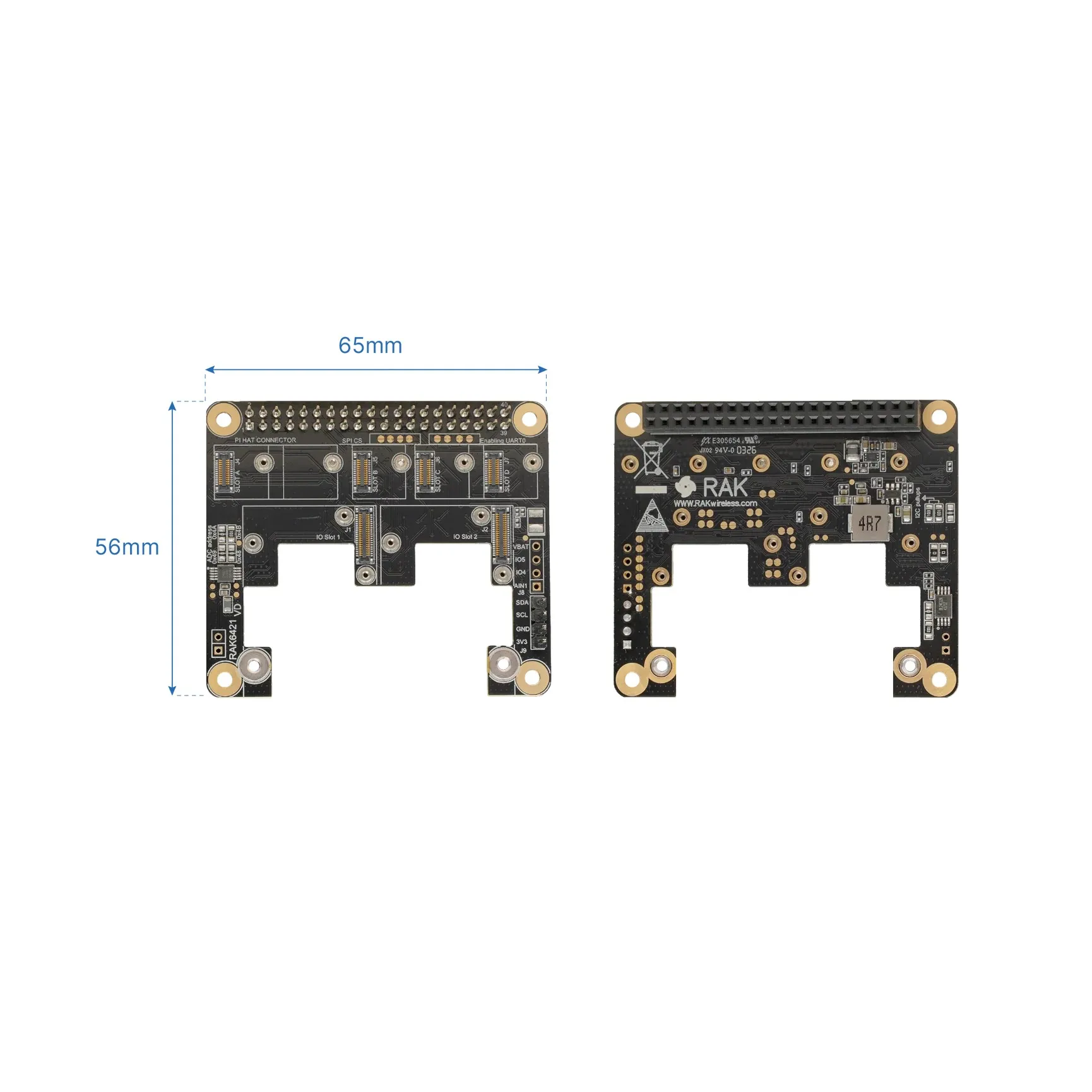 WisBlock HAT für Raspberry Pi Modularer Pi HAT für WisBlock – Bild 3