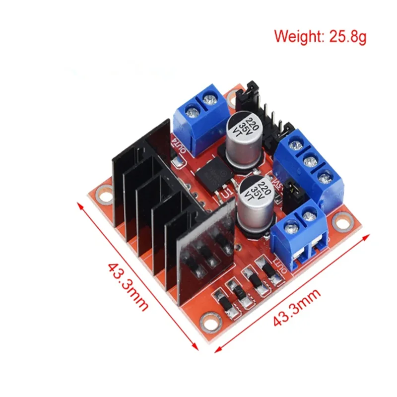 L298N Treiberplatine Modul L298N Schrittmotor Smart Car Roboter – Bild 4