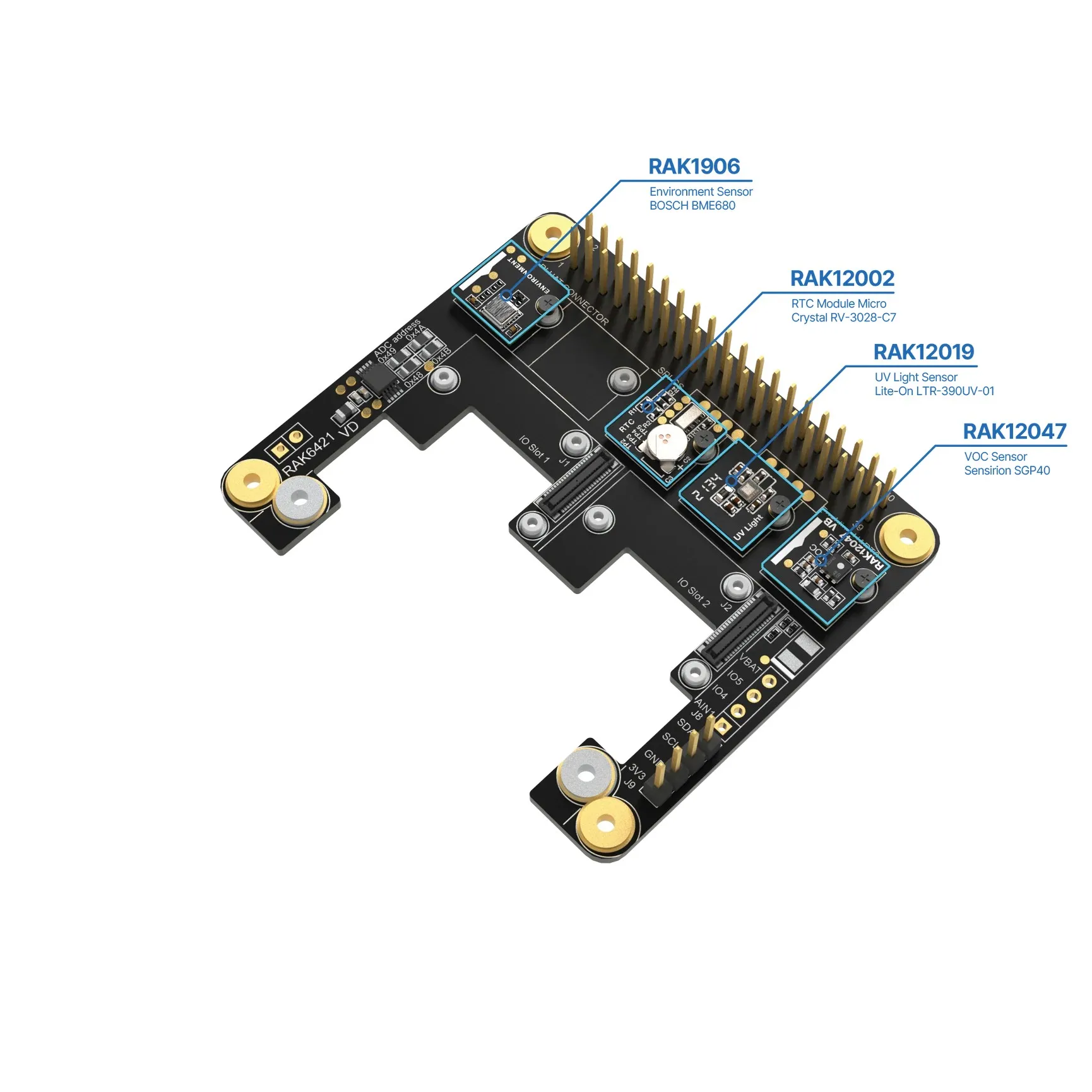 WisBlock HAT für Raspberry Pi Modularer Pi HAT für WisBlock – Bild 4