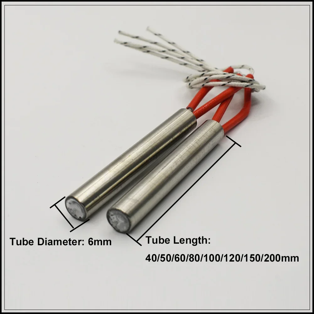 Edelstahl 220 V 6 mm Rohrdurchmesser Formpatrone Heizung (5 Stück) – Bild 4
