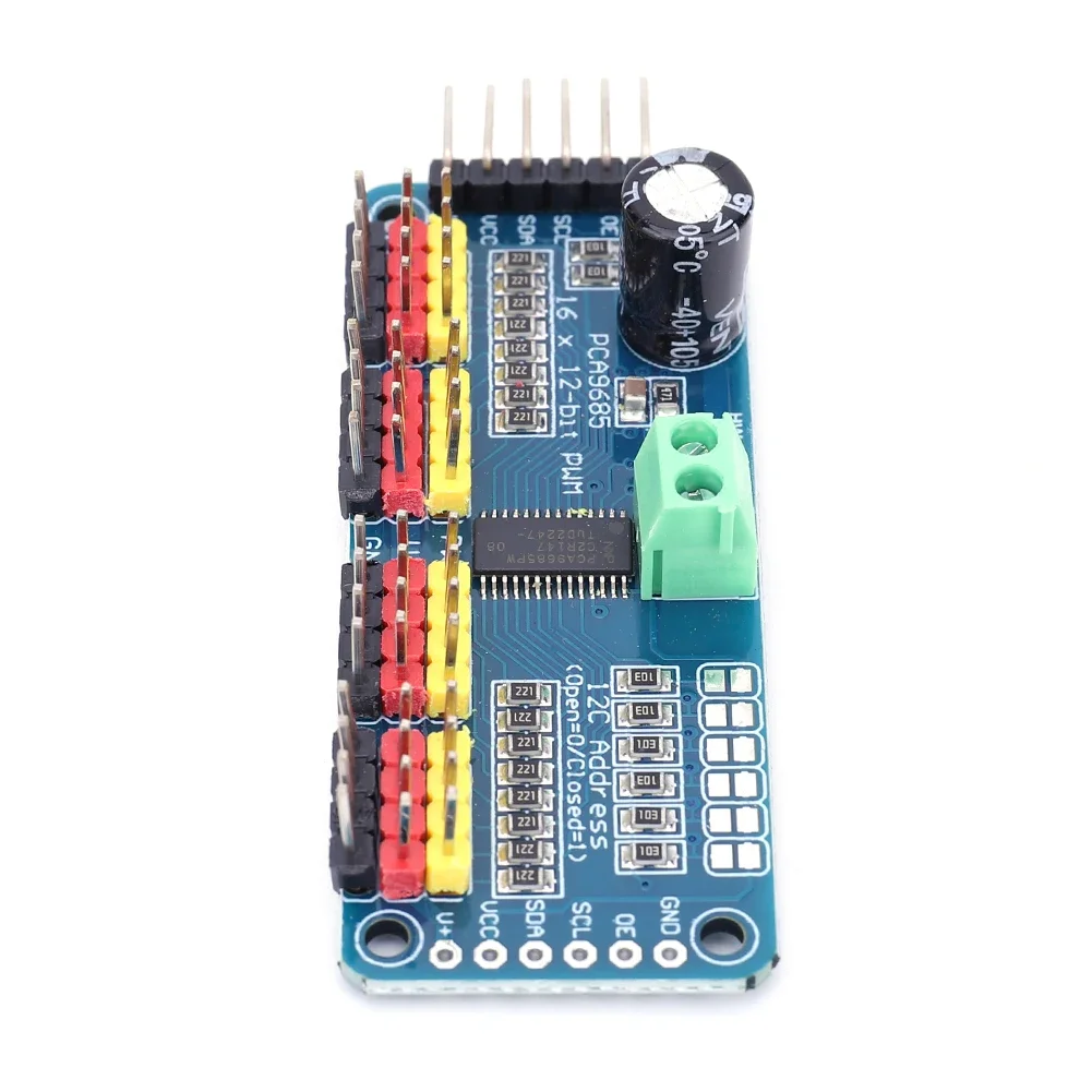 PCA9685 Roboter Controller IIC Schnittstelle 16 Kanal 12-Bit PWM Servo – Bild 5