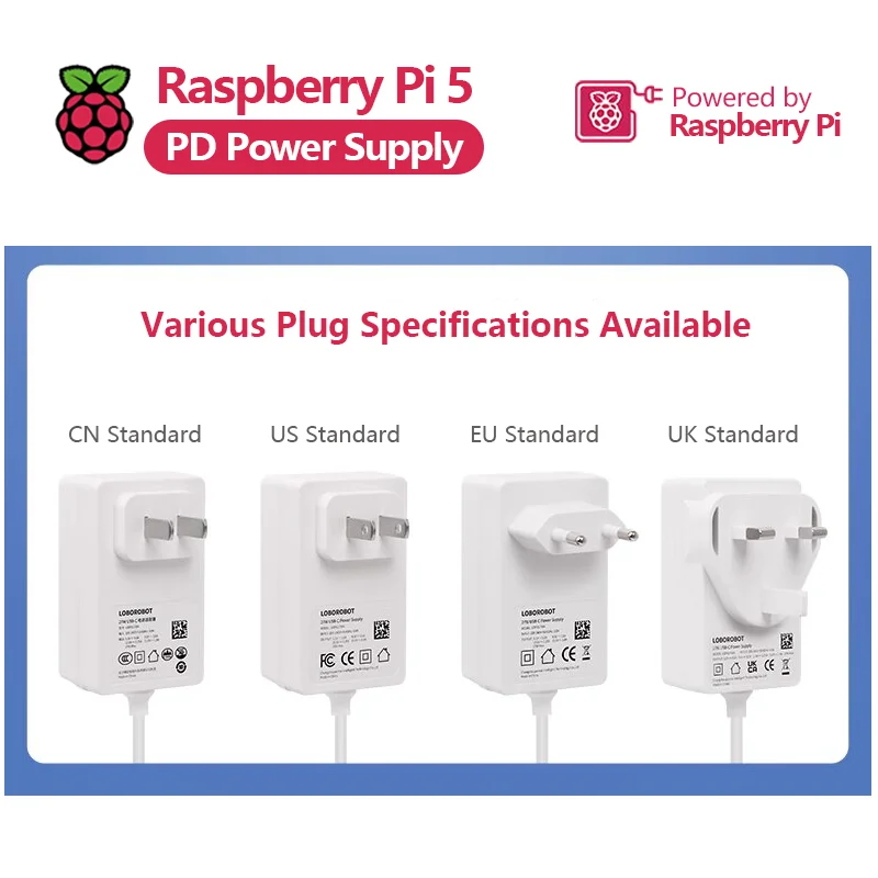 Raspberry Pi 5 5B PD 5V5A USB-C-Netzteil 100-240 VAC 5. Generation – Bild 5