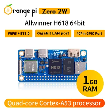 Orange Pi Zero 2 W 1 GB RAM Single Board Computer Zero2 W DDR4 Allwinner H618 WiFi-BT Orange Pi Zero 2 W