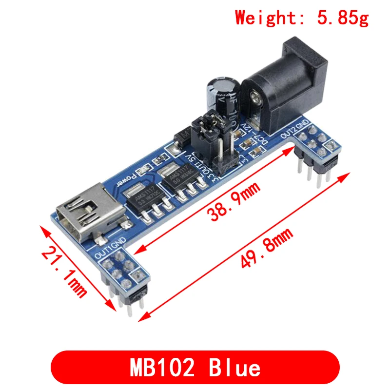 MB102 Breadboard-Stromversorgungsmodul / MB102 weißes – Bild 4