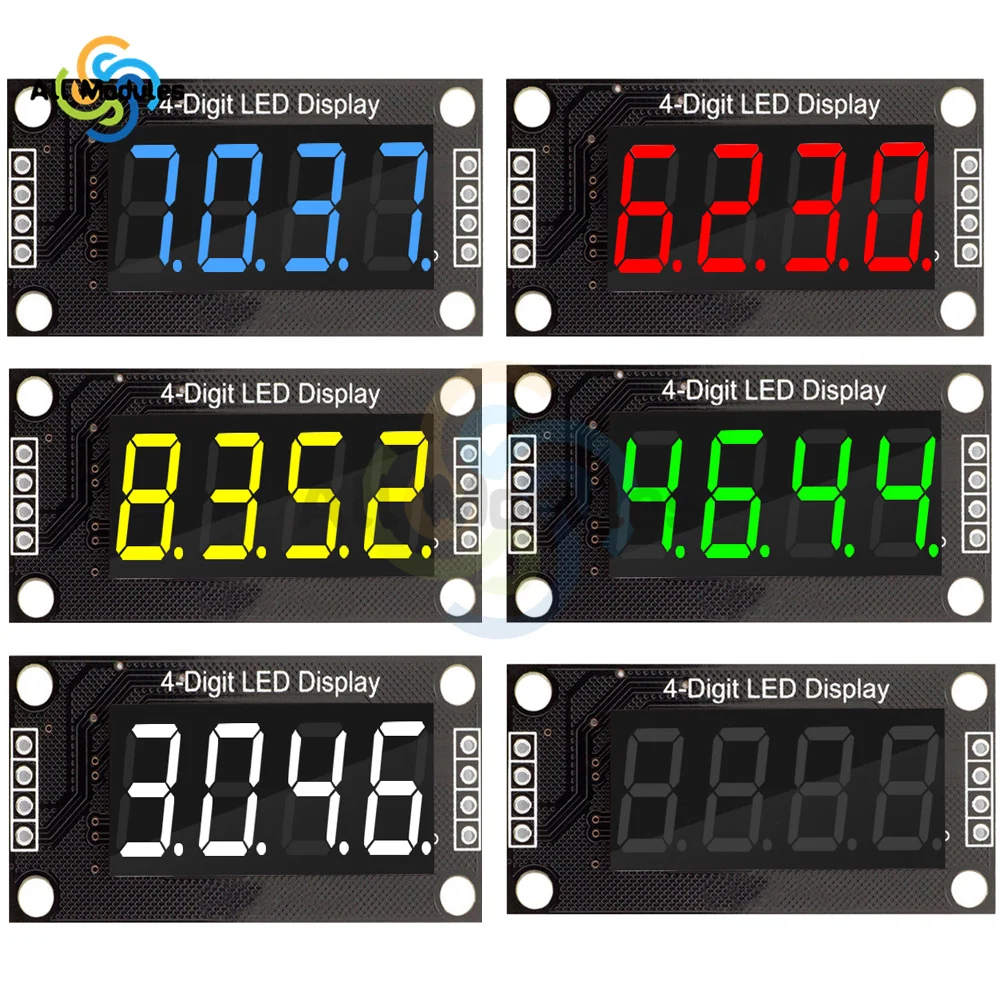 TM1637 0,36 Zoll 0,36 Zoll 7 Segmente Digitalanzeige Tube 4-stellige LED-Modulplatine für Arduino Rot Grün