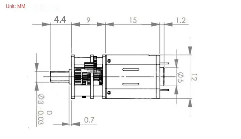 N20-3,6 V-230 U/min Metallgetriebe-Gleichstrommotor mit hohem – Bild 3
