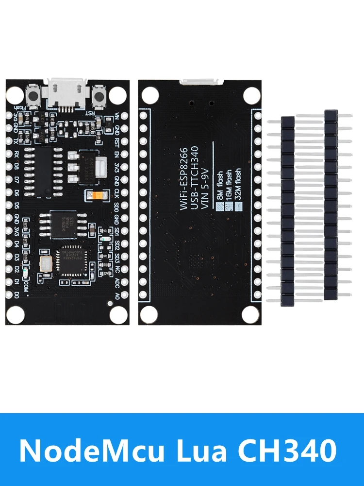 NodeMCU ESP8266 ESP-12E Entwicklungsboard (V3/V2) - Lua-fähiges IoT-WLAN-Modul mit CH340/CP2102 PCB-Antenne