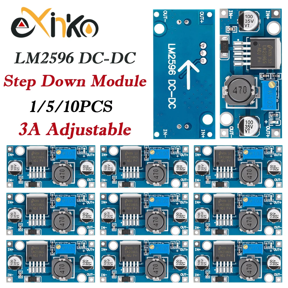 Einstellbarer Ausgang LM2596S Step Down Modul DC zu DC Buck Converter Spannungsregler Konvertierung