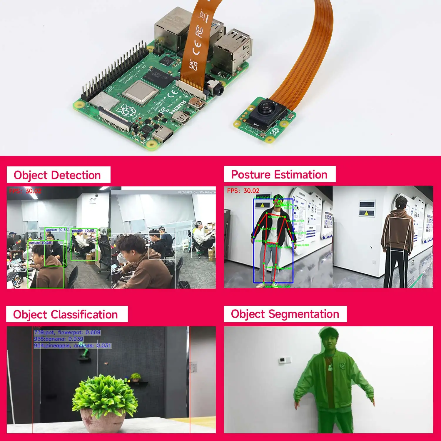 Raspberry Pi AI Kamera 12MP IMX500 Intelligente Visuelle Sensor Vision – Bild 5