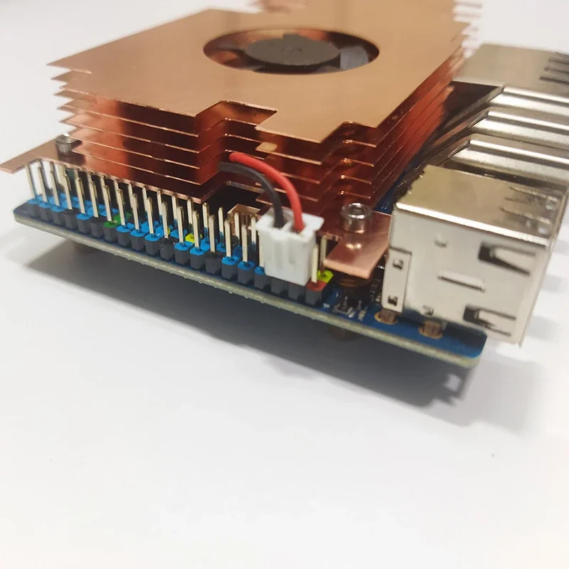Orange Pi 5 Plus Kupfergehäuse mit Lüfter, aktiver Kühlkörper – Bild 5