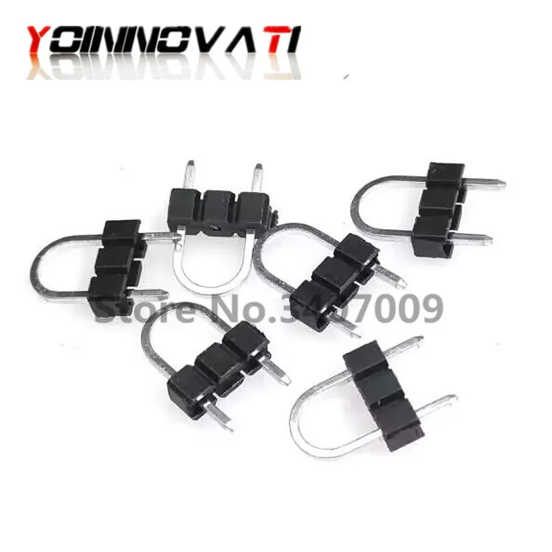 U Typ Jumper Pin Header 5,08mm Pitch Stecker einreihig 2 Pins (100 Stück)