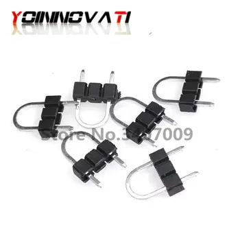 U Typ Jumper Pin Header 5,08mm Pitch Stecker einreihig 2 Pins (100 Stück)