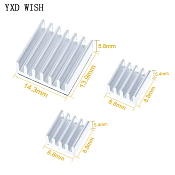 Aluminium Kühlkörper Set Klebstoff Raspberry Pi Kühlkörper Kühler Reine Kit Kühler Für Kühlung (30 Stück)