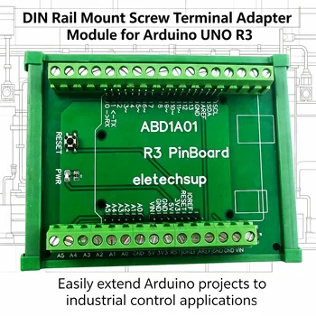 UNO R3 DIN-Schienen-Schraubklemmenadapter, Montage-Modul für Arduino-Projekte
