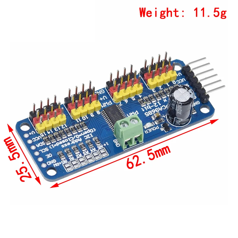 16-Channel 12-bit PWM Servo Driver - I2C interface - PCA9685 – Bild 2