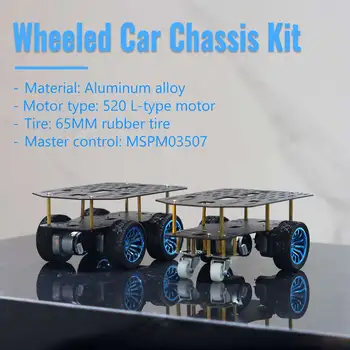 Yahboom Roboterauto-Chassis-Kit mit Rädern aus Aluminiumlegierung und MSPM0-Erweiterungsplatine, mehrere