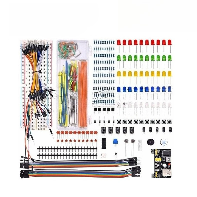 Elektrolytkondensatorwiderstand für elektronische Komponenten, LED-830-Loch-Steckbrett-Kit, UNO