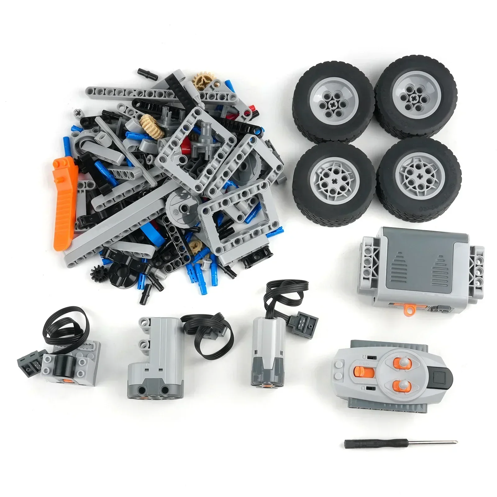 4WD RC Auto Chassis Elektrische Set Baustein Motor Räder RC Empfänger – Bild 3