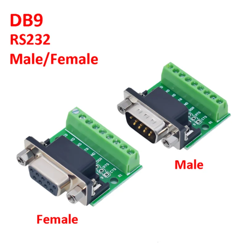 DB9 Stecker- und Buchsenadapter mit Schraubklemmen, 9-polig, 9-Loch – Bild 2