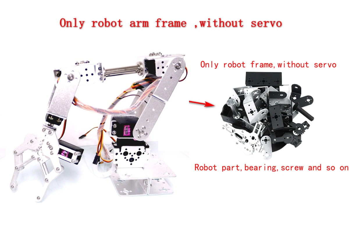 Roboterarm-Rahmen-Kit MG996 6 Dof Programmierbarer Roboterarm DIY-Kit – Bild 5