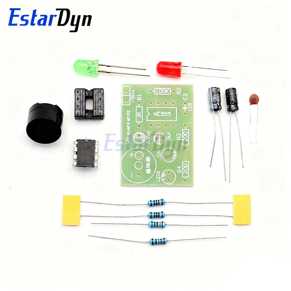 NE555 Astable Multivibrator Kit NE555P Nicht stabile Schaltung Dual Flash Light Elektronisches DIY-Unterricht