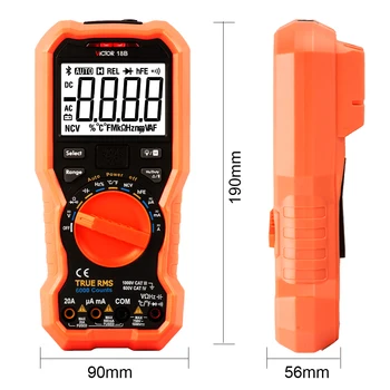 Digitales Multimeter 6000 Zählungen DC/AC Spannung Strom Volt Ohm Messgerät Kondensator Automatischer Bereich