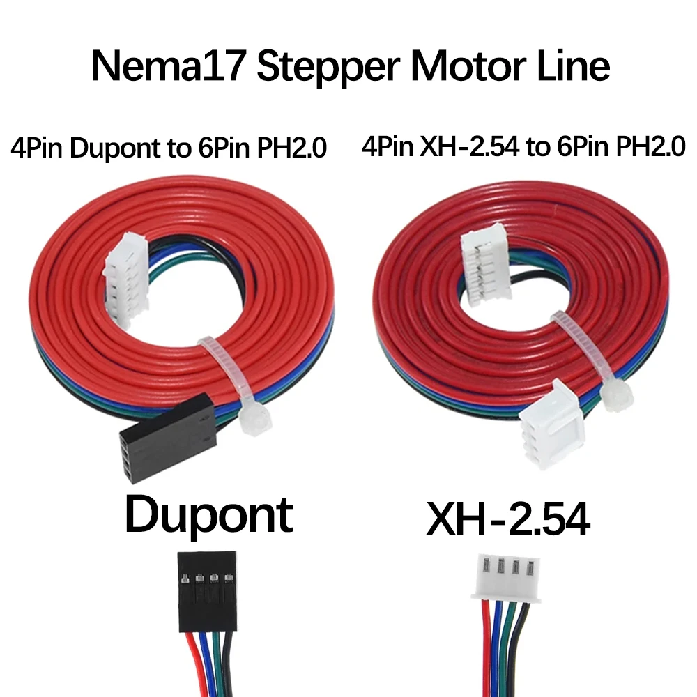 Nema17 Schrittmotorleitungskabel 4Pin Dupont/XH-2.54 auf 6Pin PH2.0 für 42 Motor