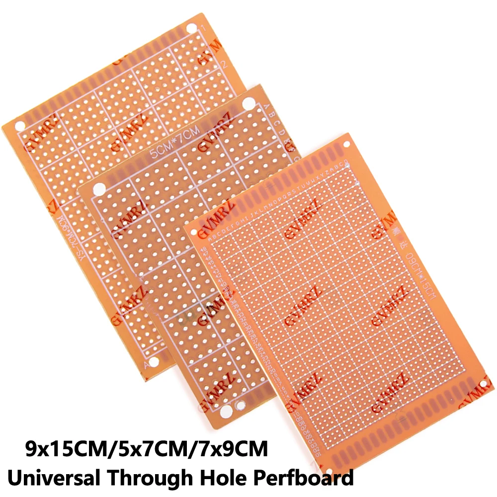 9x15CM/5x7CM/7x9CM Universelles Phenol-PCB-Prototypenboard mit Durchgangslöchern für DIY-Elektronikprojekte
