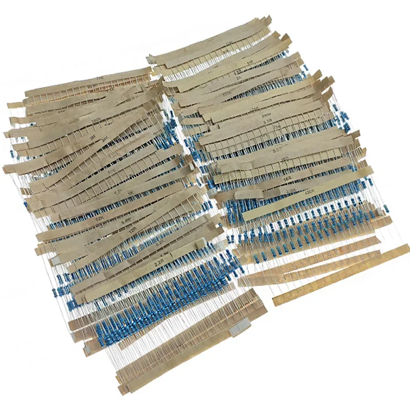 Metallfilmwiderstands-Set mit 130 Werten, 1/4W 0,25W 1% (2600 Stück) – Bild 3