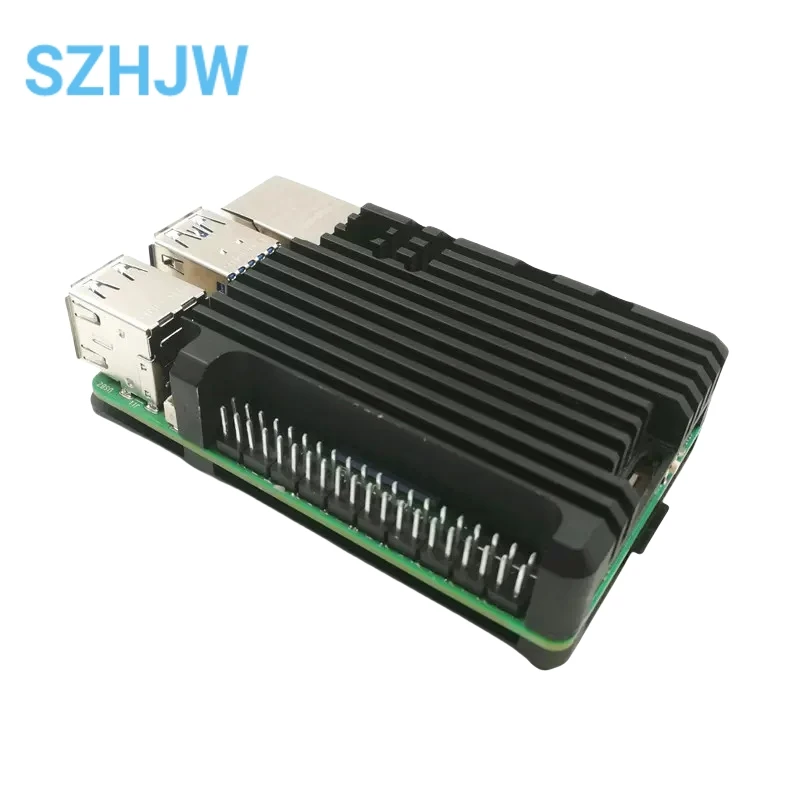 Raspberry Pi 5 Aluminium gehäuse Metalls chale mit Lüfter Silikon – Bild 2