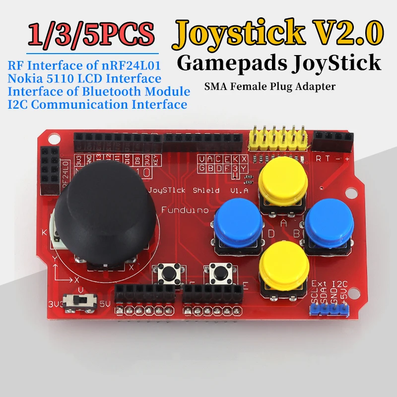 Gamepads JoyStick Tastatur Schild PS2 für Arduino nRF24L01 Nk 5110 LCD I2C