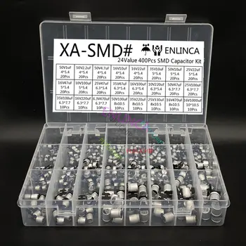 1uF-1000uF 24 Werte Assorted Kit Elektrolytkondensator SMD Aluminium-elektrolyt-kondensator (400 Stück)