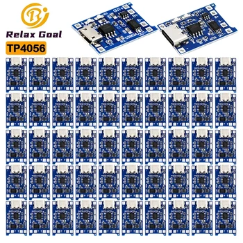 TP4056 5 V 1 A Typ-C USB Micro 18650 Lithium-Batterie-Ladegerät-Modul Ladeplatine mit Schutz Doppelfunktionen