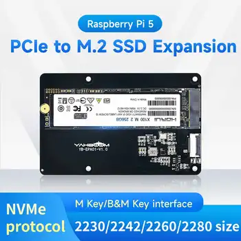 Raspberry Pi 5 NVME PCIe zu M.2 SSD Solid State Drive Erweiterungsplatine 2230 2242 2260 2280