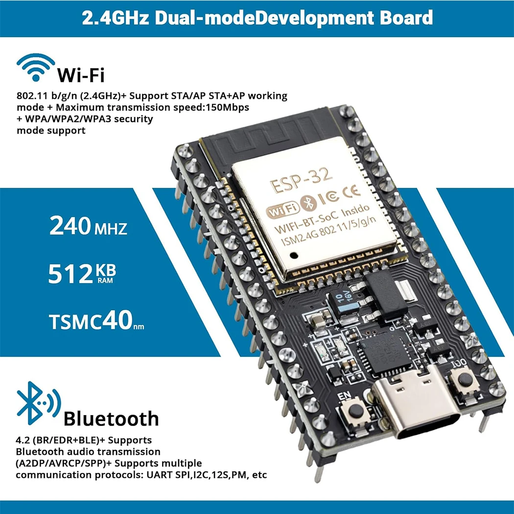 ESP32-DevKitC-32 Entwicklungsboard-Module – Bild 3