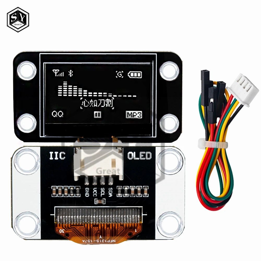 0,96 Zoll / 1,3 Zoll Weißes 12864-Display OLED-Modul IIC – Bild 3