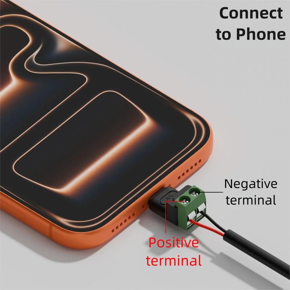 Lötfreier Stecker USB C auf 2Pin Terminal Adapter Typ-C auf 2 Pin – Bild 2
