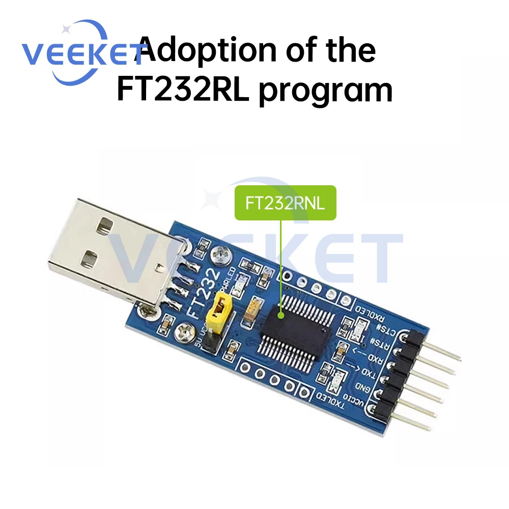 FT232RL FT232 FTDI USB 3,3 V 5,5 V zu TTL Serielles Adaptermodul – Bild 2