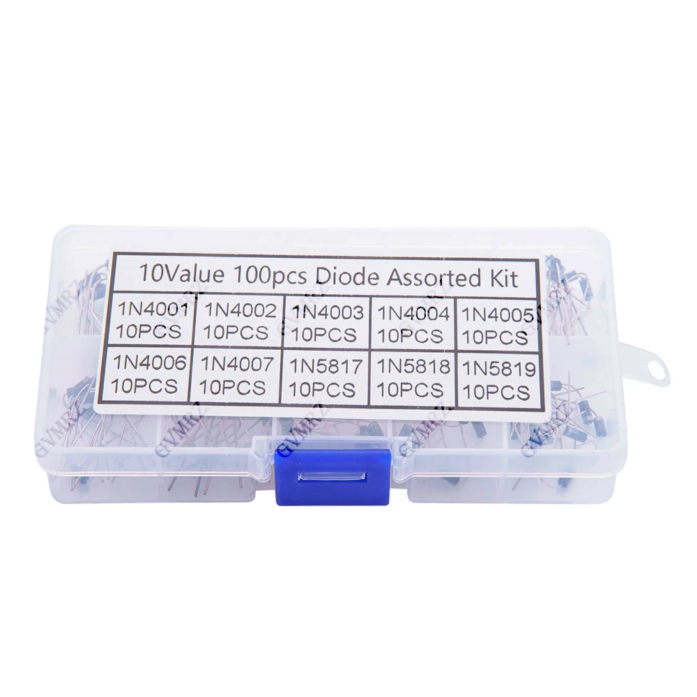 10 Werte Gleichrichterdioden-Sortiment-Set 1N4001 1N4002 (100 Stück) – Bild 4